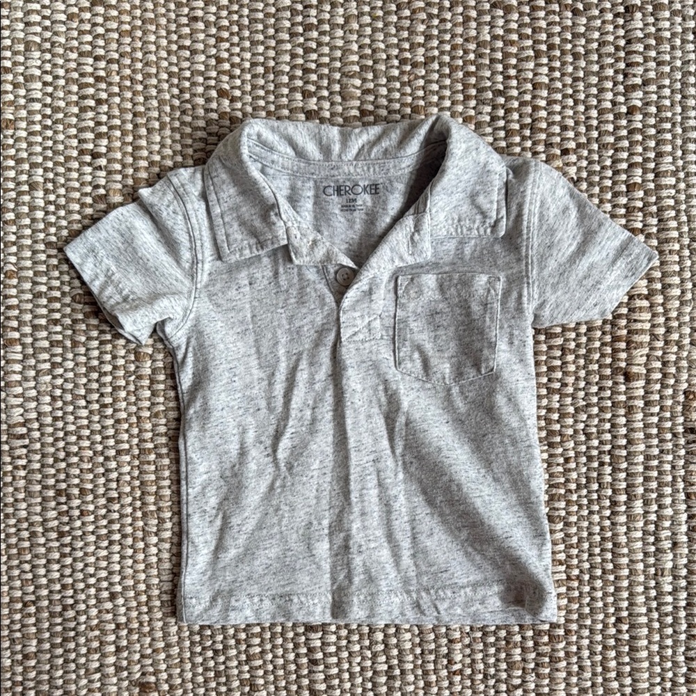 Gray collar Henley